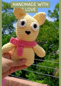 Handmade Crochet Bear with Scarf