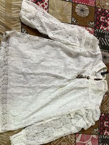 Elegant White Lace Top