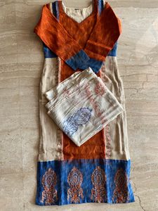 Jute Chudi Top(long) with Shawl
