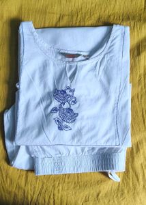 Anouk White Formal Kurta Set