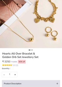 palmonas Golden Jewelry Set