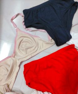 Combo Of 5 Lingerie (Bra 32A) Underwear (S Size)