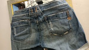 Ripped Denim Shorts