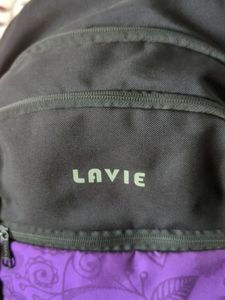Black And Purple Lavie Backpack