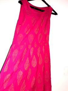 rani pink colour co-ord dress, sharara