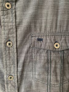 Gray Long Sleeve Button-Down Shirt