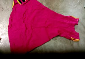 Pink Sleeveless Kurti