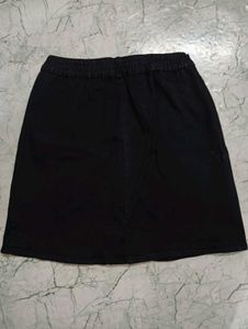 Black Button Skirt