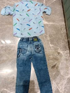 Boy&#39;s Shirt &amp; Jeans Set
