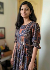 Patterned Midi Dress