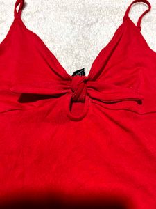 H&amp;M Divided Red Bodysuit (L)
