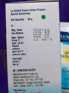 La Shield Sports Sunscreen Spf 50 PA +++