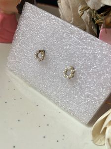 Pearl Circle Stud Earrings