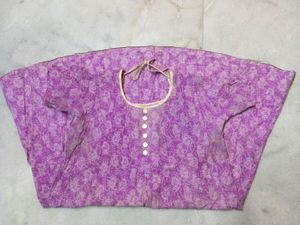 Comfortable Lavender Colour Cotton Kurti