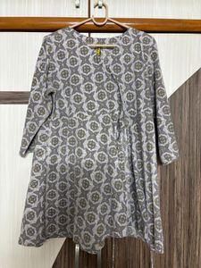 Printed Grey Short Kurtis