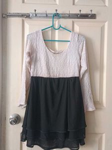 Cute Two-Tone Mini Dress