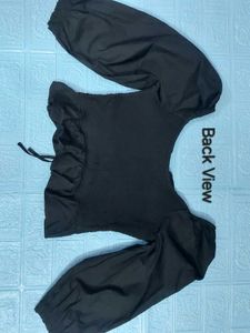 Black Ruffle Top