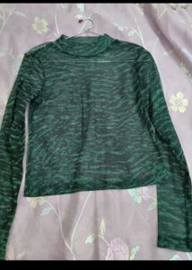 Sheer Zebra Print Top