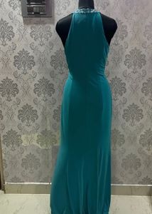 Elegant Teal Halter Gown🦋💎🎀
