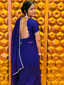 Elegant purple 💜 Saree