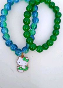 Hello Kitty Charm Bead Bracelet Set