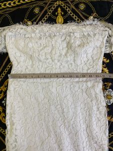 Lace Off-Shoulder Dress Bust 32(stretchy)