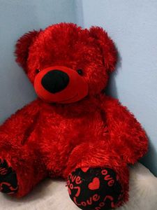 Red Plush Teddy Bear - &#39;Love&#39; Design