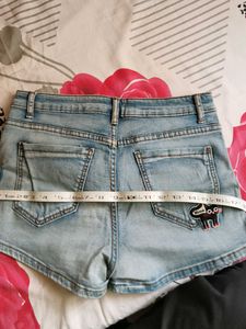 Cute Denim Patch Shorts