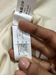 Studiofit Cream Polo T-Shirt