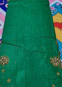 Green Embroidered Salwar Kurta  With Dupatta