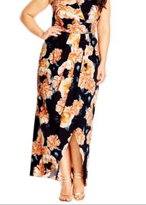 Floral Tube Gown (bust :46-48)plus Size