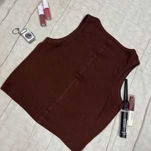 Brown Crop Tank Top🤎