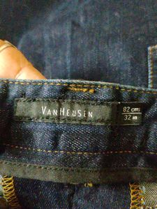 Preloved Van Heusen Blue Denim Midi Skirt