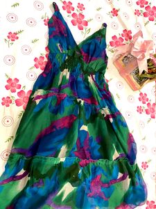 Amazing multicoloured peacock dress