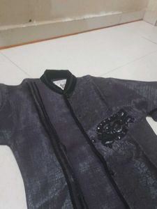 Boys' Festive Grey Kurta