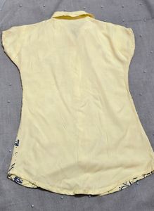Half Sleeve  Yellow Shirt