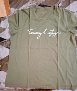 XXL Size Tommy Hilfiger Olive Tshirt