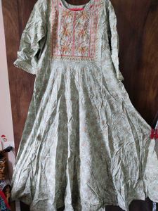 Green Frock Kurta