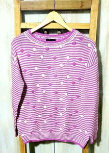 Magenta Colour Pullover Size-40