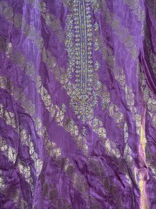 Purple Embroidered Kurta Set Inside Margin