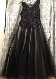 Black Handwork Gown