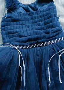 Peacock Blue Dress With FREE Imported HAIRBAND ✨
