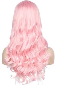 Moira synthetic Baby Pink hair wig for cosplay
