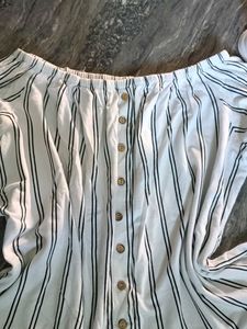 Striped Button-Down Top