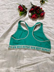 Green Sports Bra - Run Rest Repeat