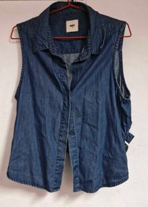 Denim Sleeveless Jacket