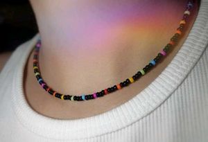 Colorful Seed Bead Choker Necklace