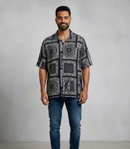 Bandana Print Short Sleeve Shirt