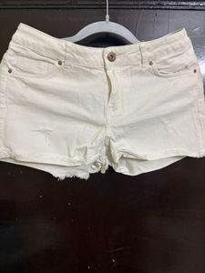 White Denim Shorts