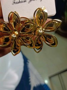 Golden Flower Earring